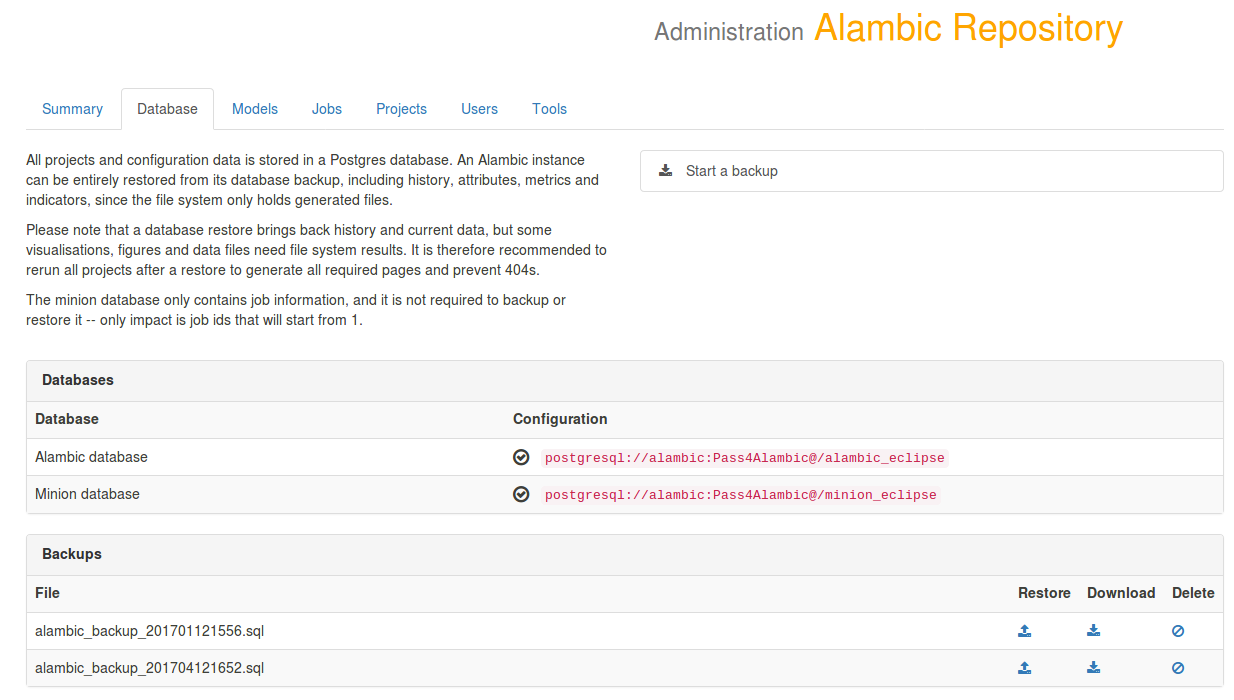 Alambic Admin Web UI