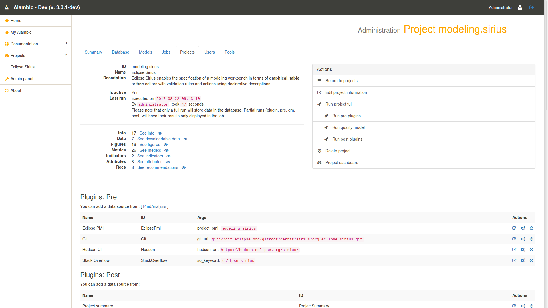 Alambic Admin Web UI