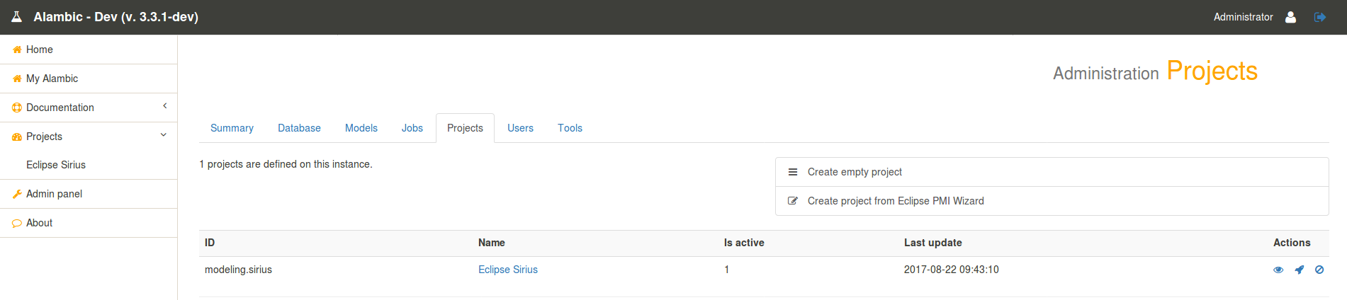 Alambic Admin Web UI