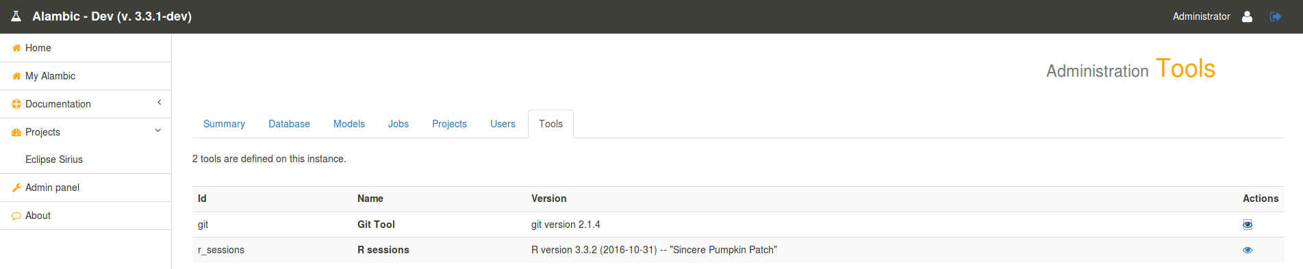 Alambic Admin Web UI